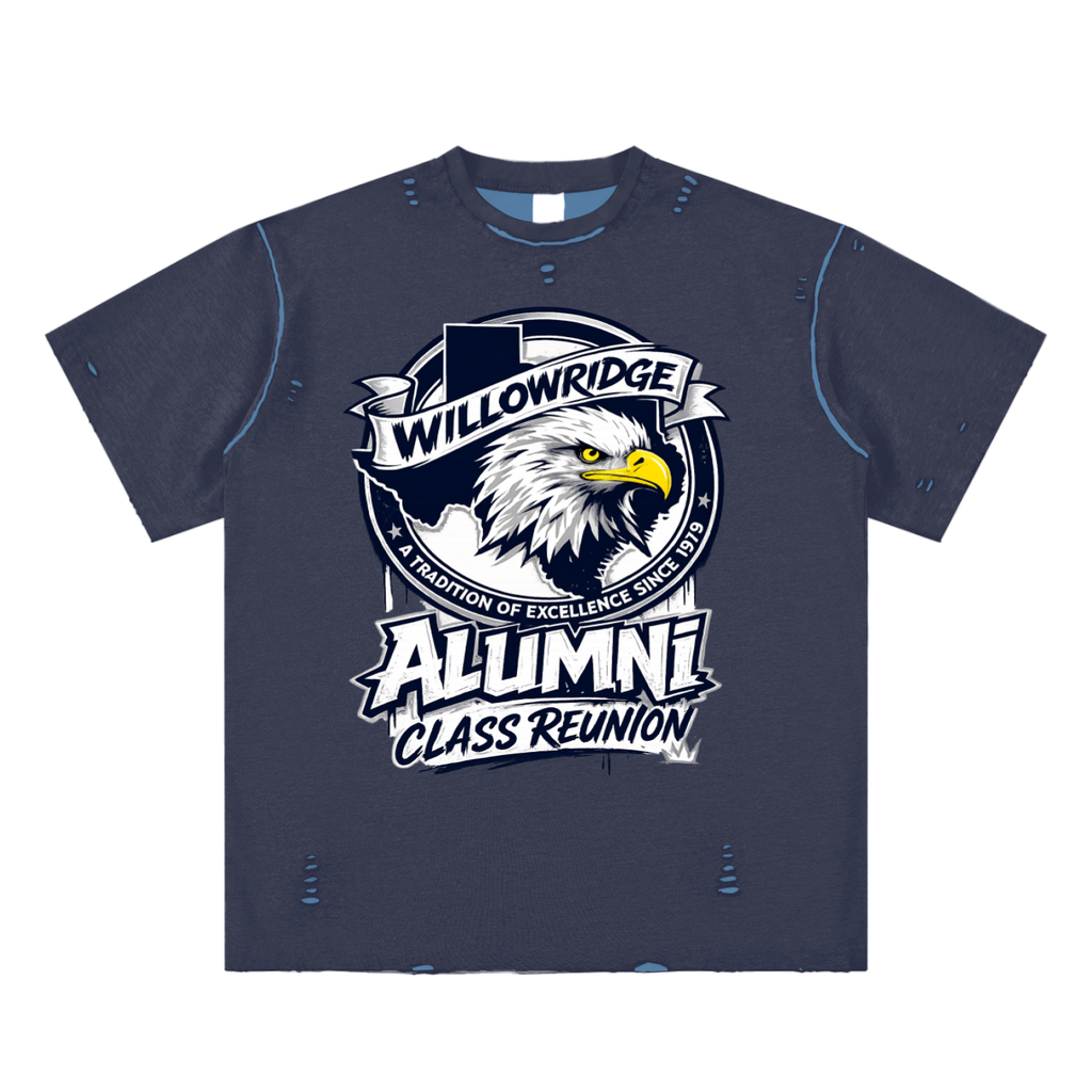 Hand-frayed Reversible T-shirt