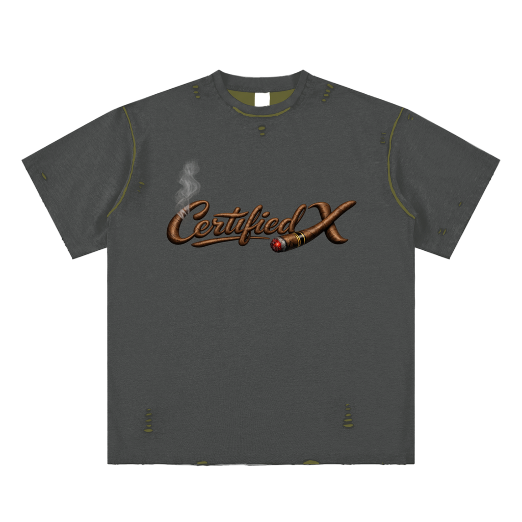 Hand-frayed Reversible T-shirt
