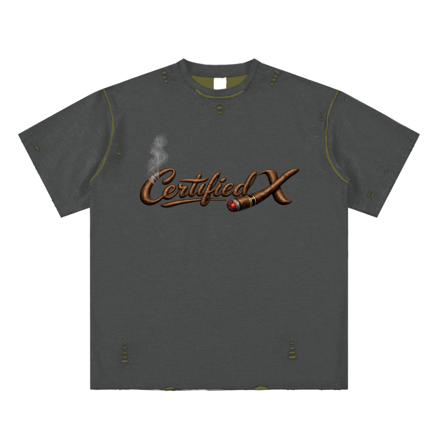 Hand-frayed Reversible T-shirt