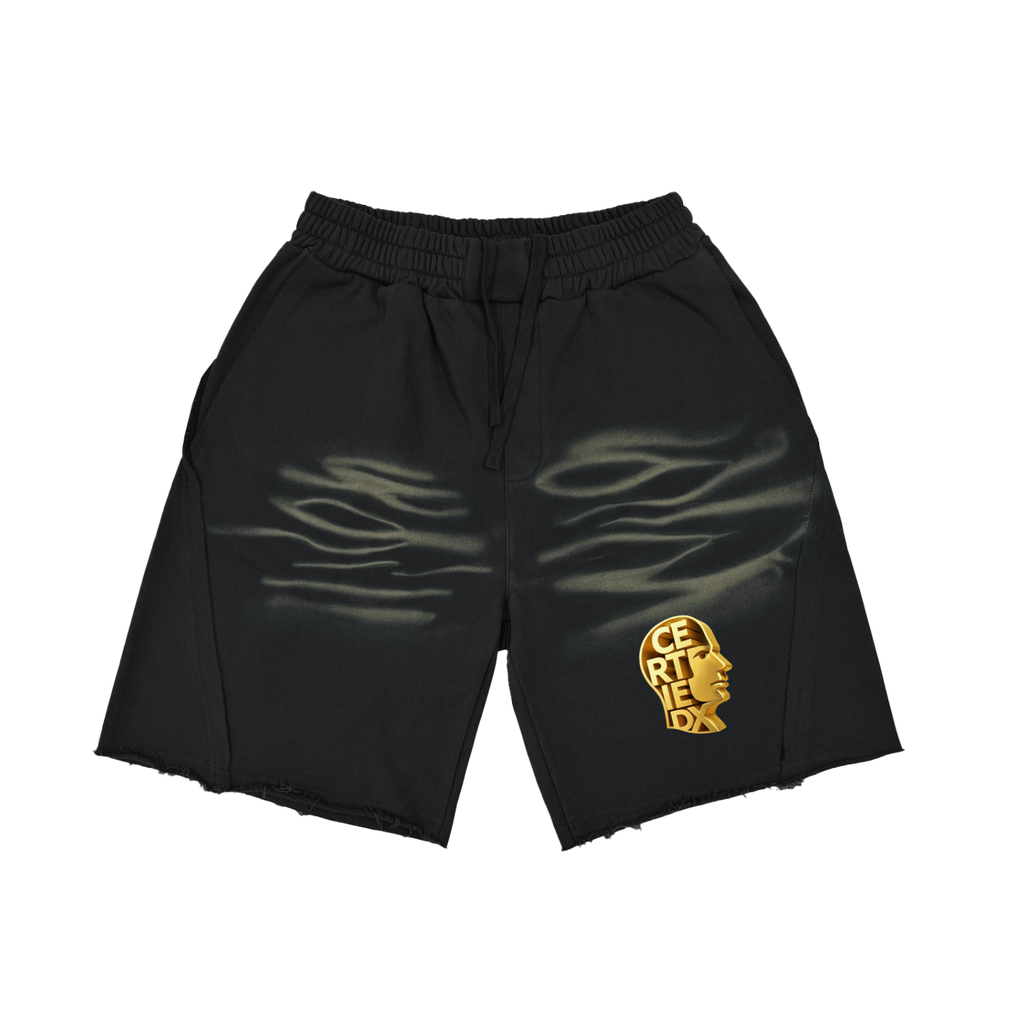 Vintage Washed Tiger Stripes Short Pants