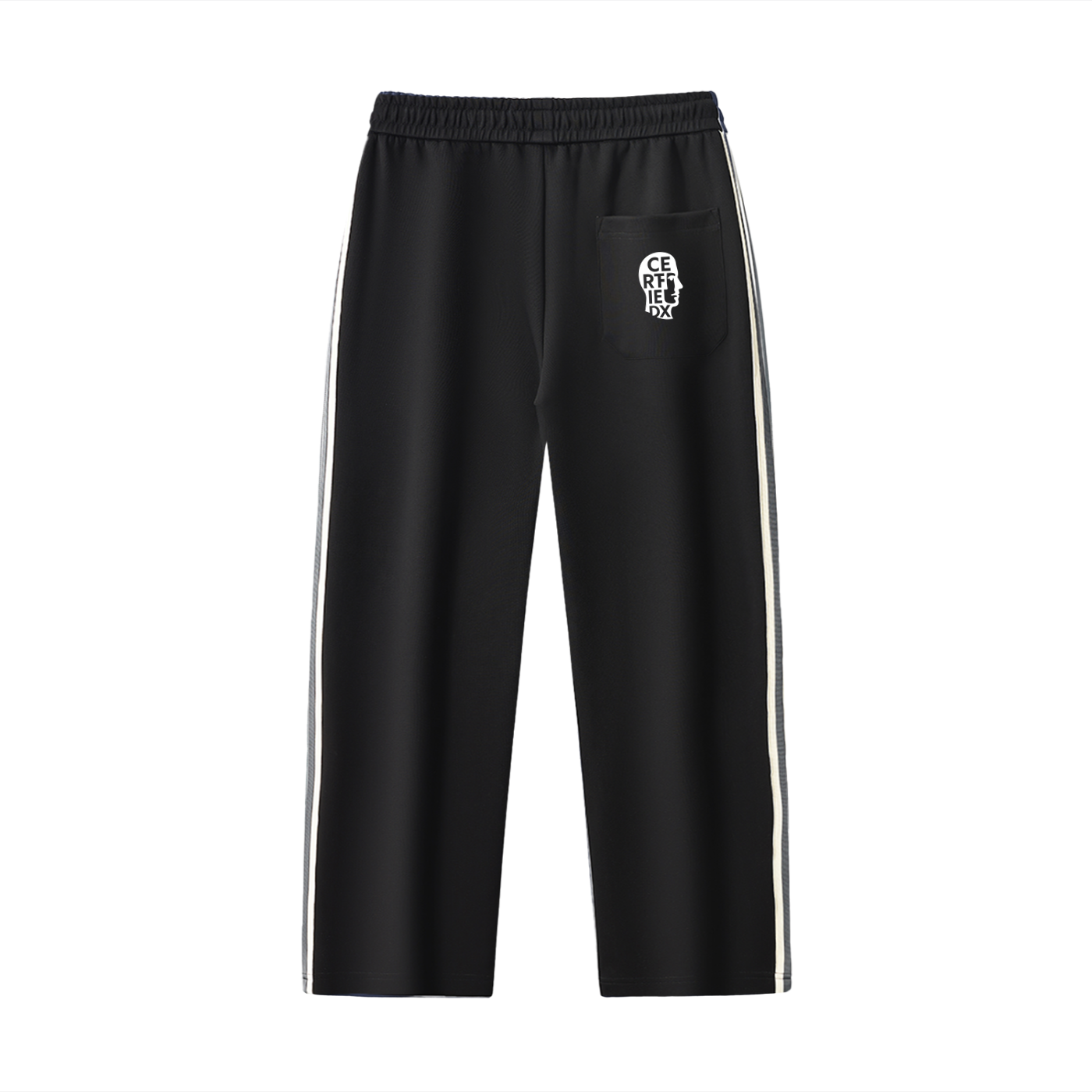 Contrast Side-Stripe Straight-Leg  Pants