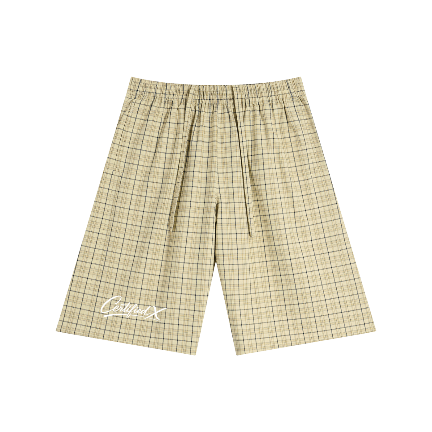 Unisex Plaid Wide Leg Shorts