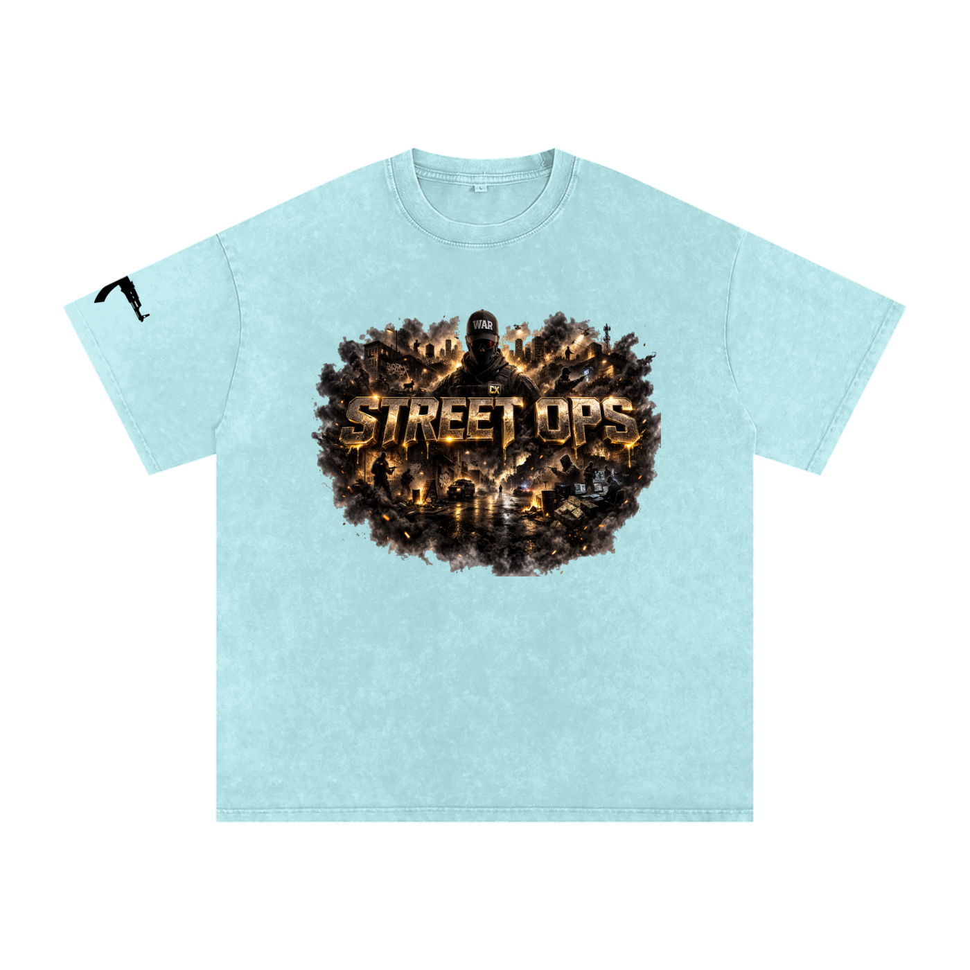 Snow Washed Oversized Cotton T-Shirt