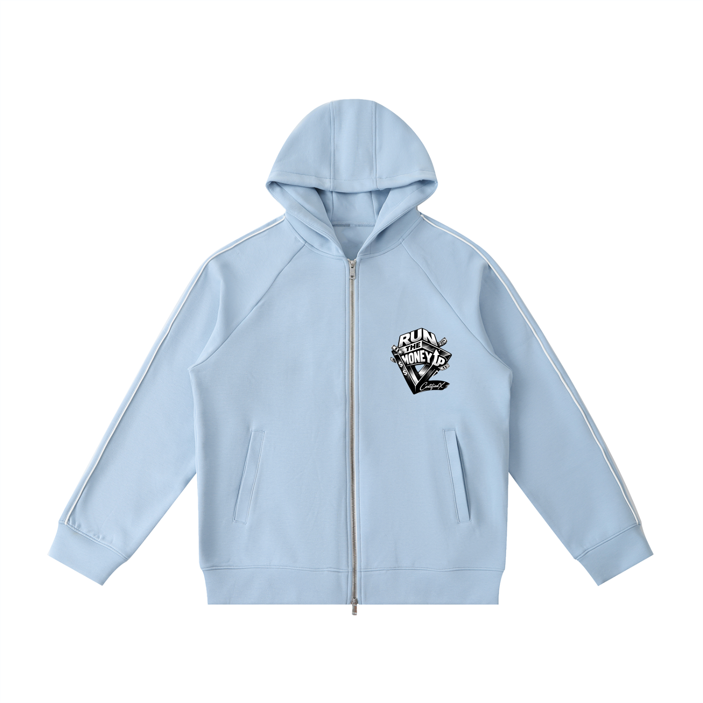 Heavyweight Raglan Sleeve Zip Hoodie