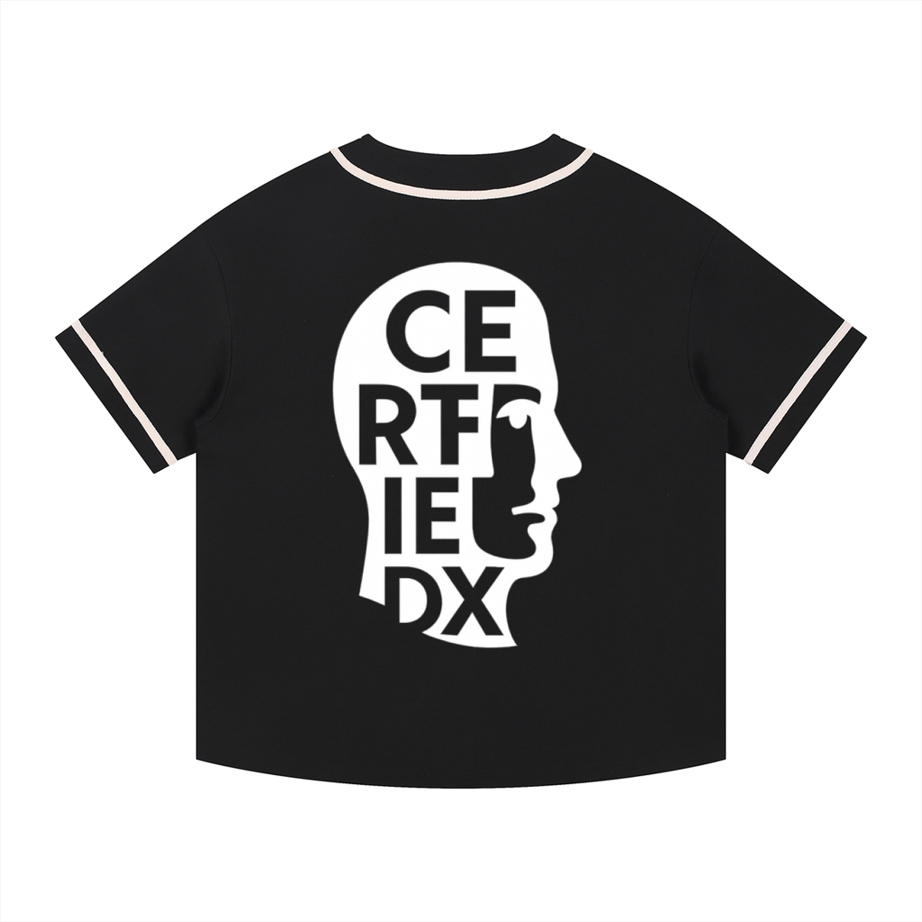 Contrast Piped Button-Up Jersey