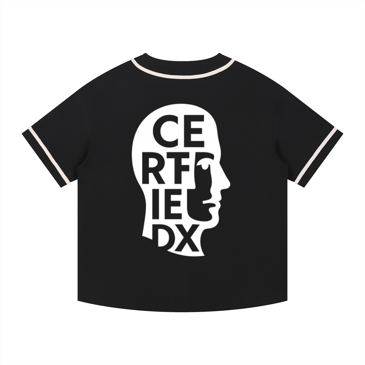 Contrast Piped Button-Up Jersey