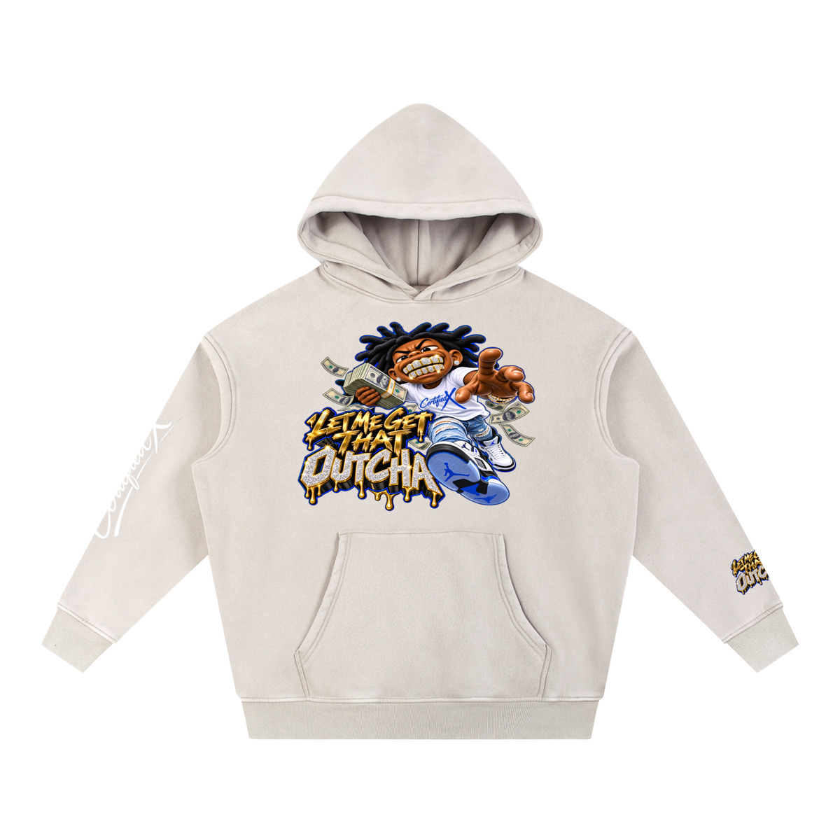 Snow Wash Fleece Oversize Hoodie