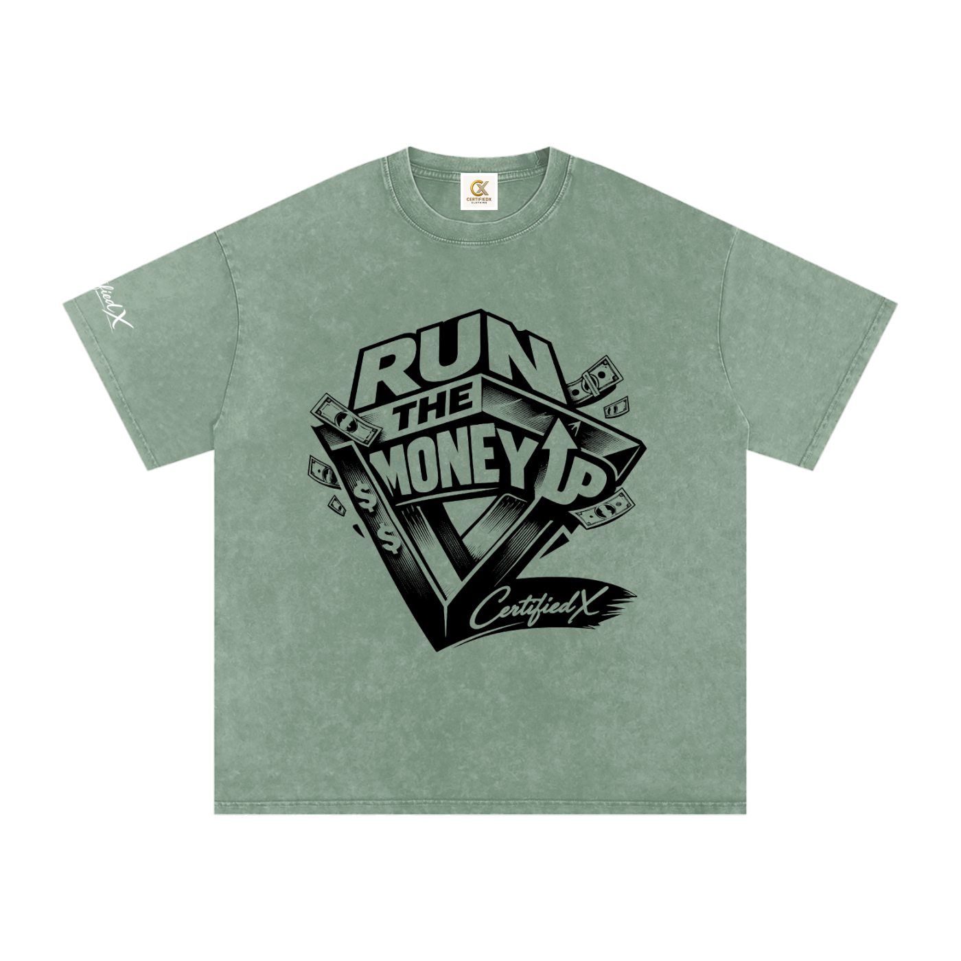 Snow Washed Oversized Cotton T-Shirt