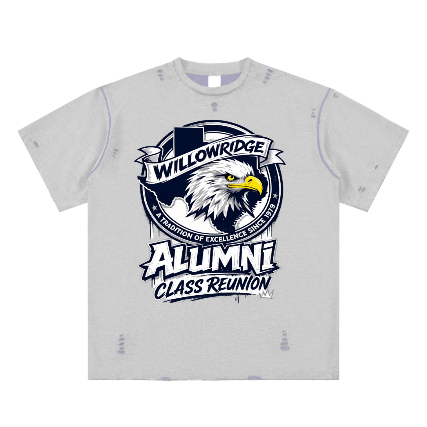 Hand-frayed Reversible T-shirt