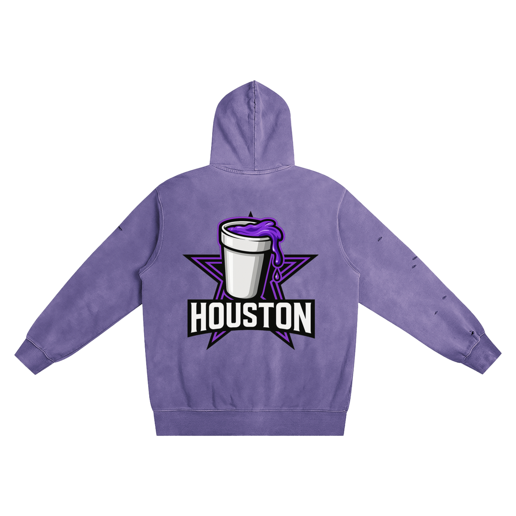 Distressed Vintage Wash Hoodie