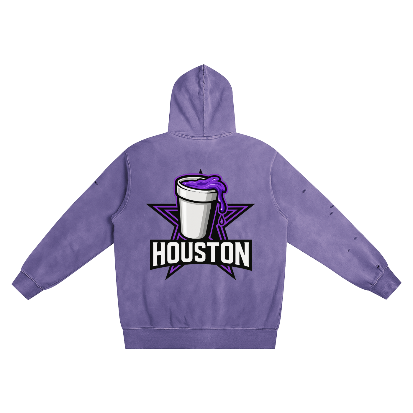 Distressed Vintage Wash Hoodie