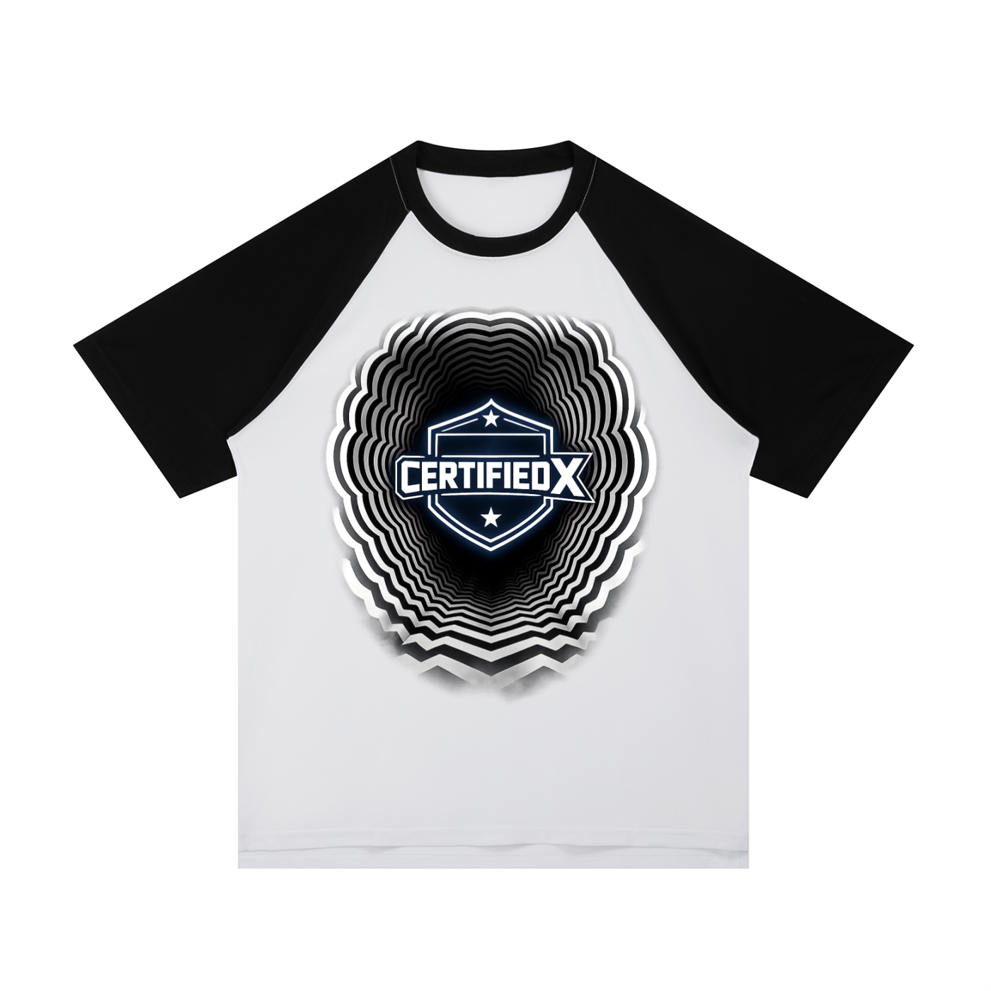 Contrast Raglan Sleeve Mesh T-Shirt