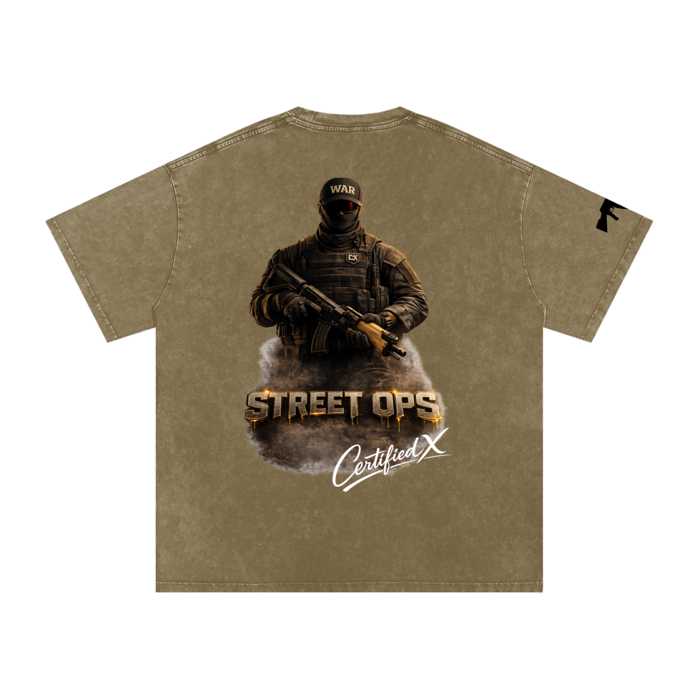 Snow Washed Oversized Cotton T-Shirt