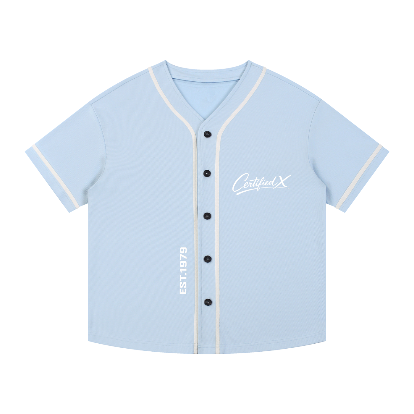 Contrast Piped Button-Up Jersey