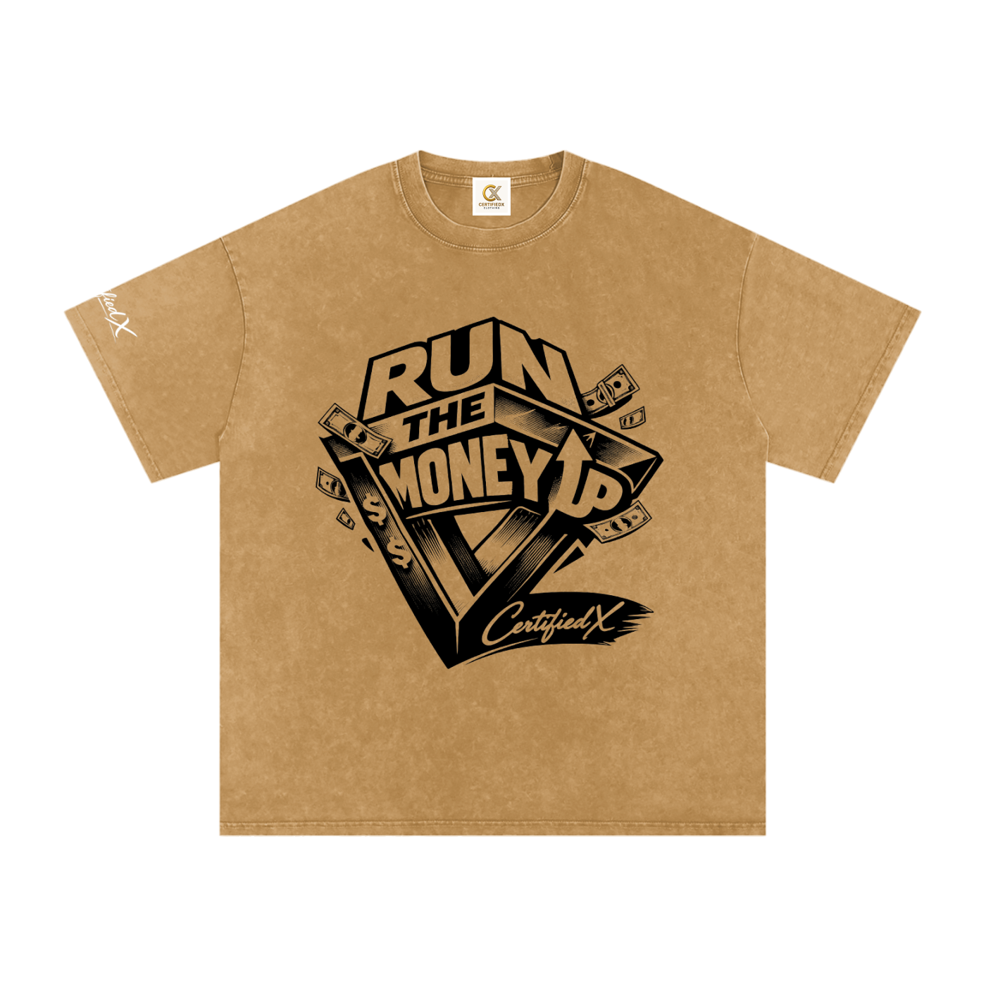 Snow Washed Oversized Cotton T-Shirt
