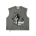 Distressed Grommet Eyelet Tank Top