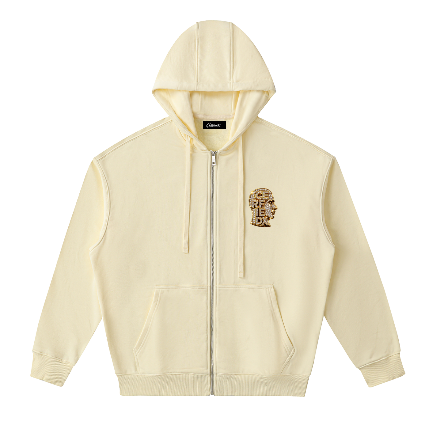 Drop-Shoulder Zip Up Hoodie