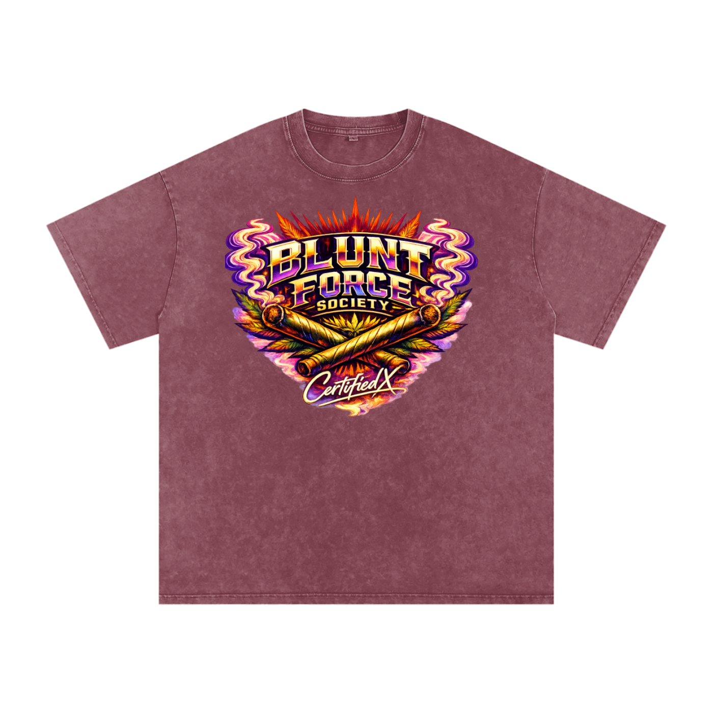 Snow Washed Oversized Cotton T-Shirt