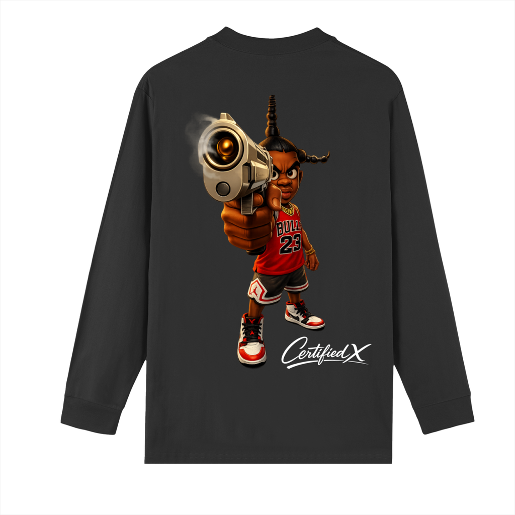 Crew Neck Drop Shoulder Long Sleeve Shirt