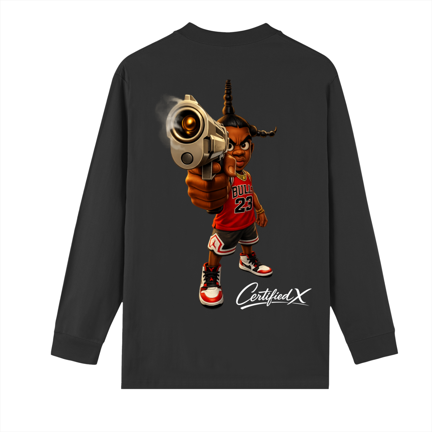 Crew Neck Drop Shoulder Long Sleeve Shirt