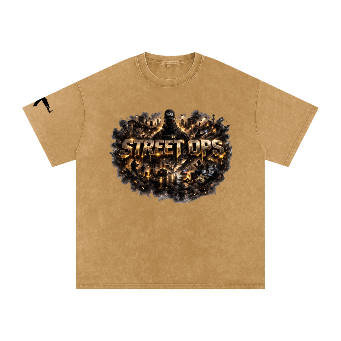 Snow Washed Oversized Cotton T-Shirt