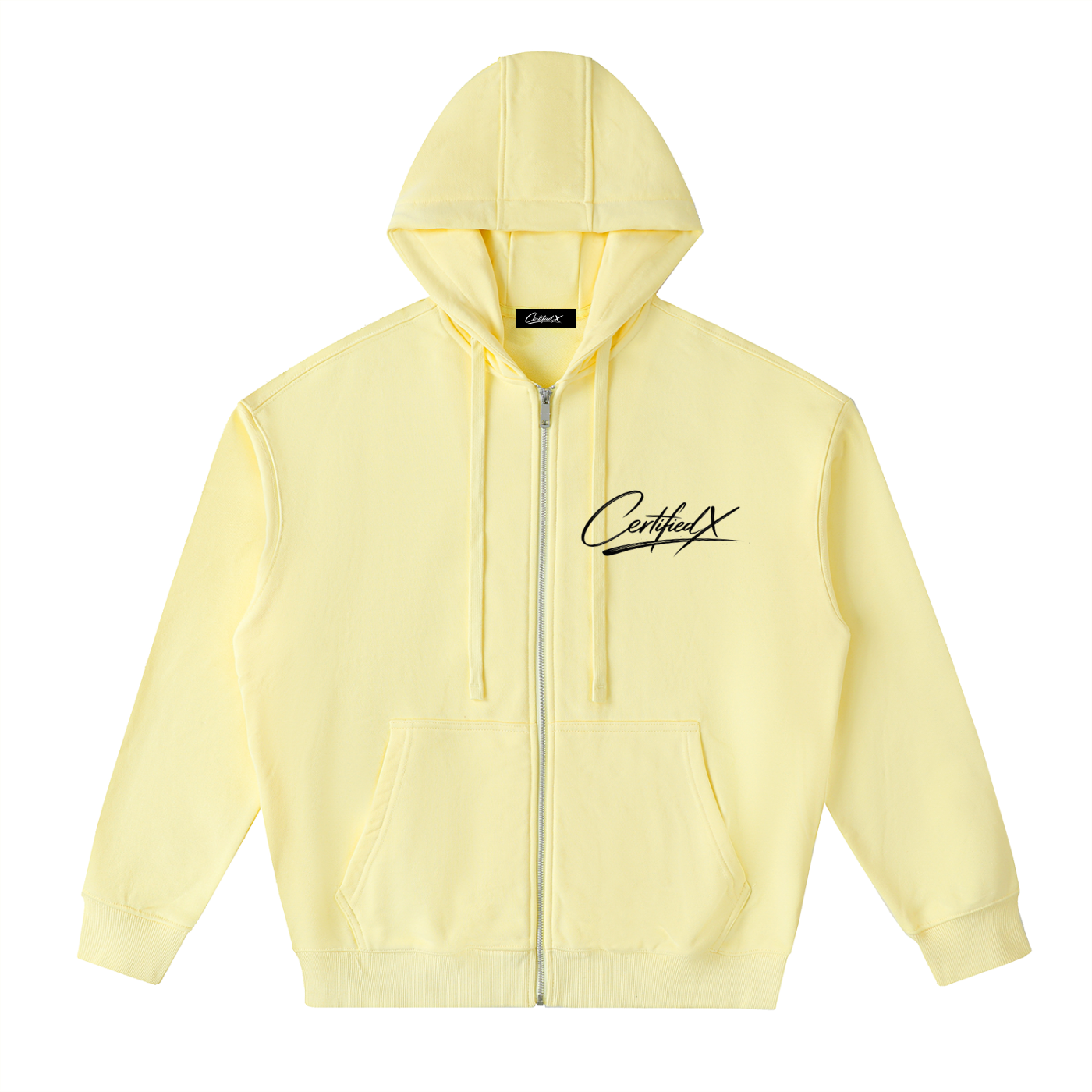 Drop-Shoulder Zip Up Hoodie