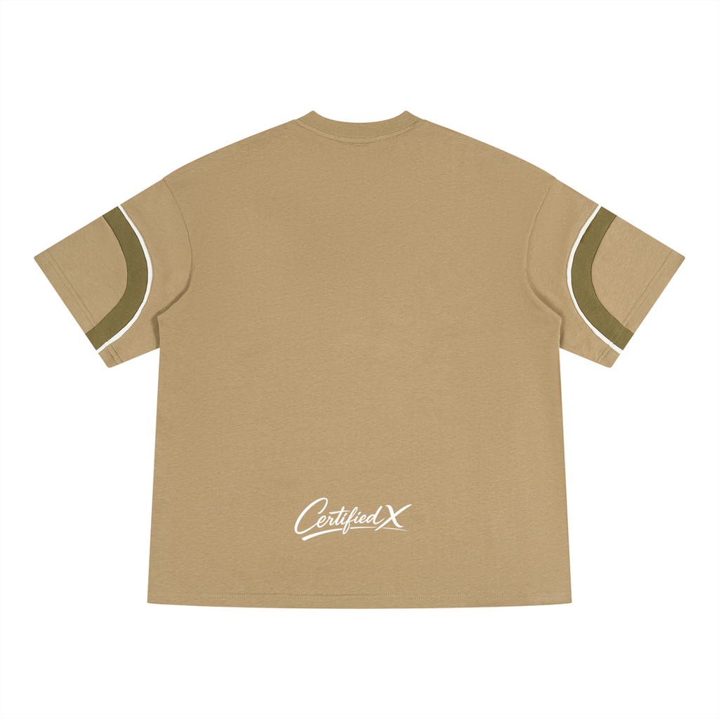 Unisex Color Block V-Neck T-Shirt
