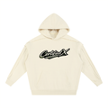 Contrast Tape Raw Edge Double Layered Hoodie
