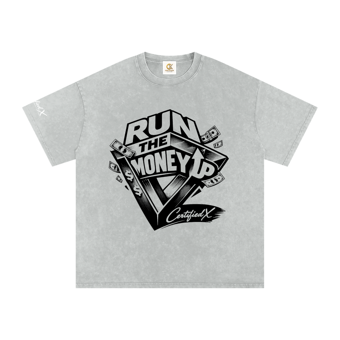 Snow Washed Oversized Cotton T-Shirt