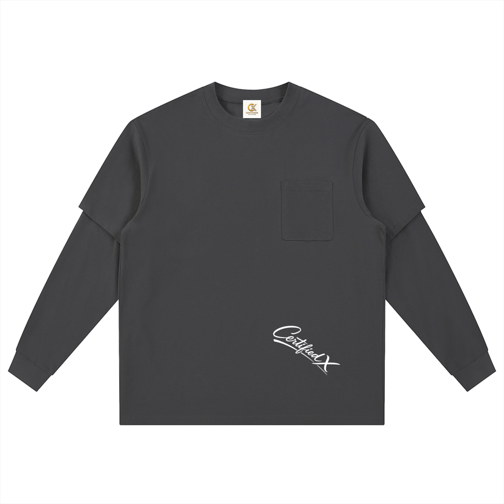 Layered Long Sleeve Oversized Tee