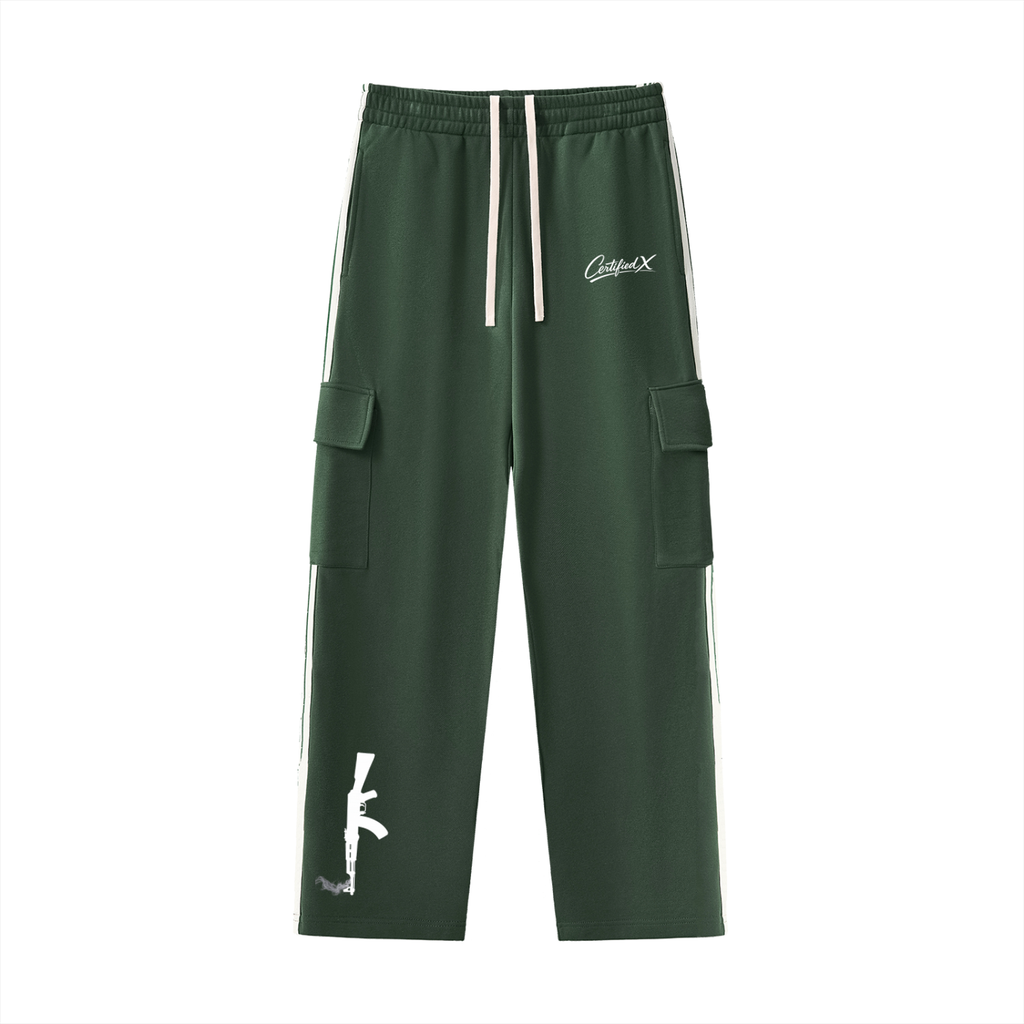 Side Stripe Straight-Leg Pants