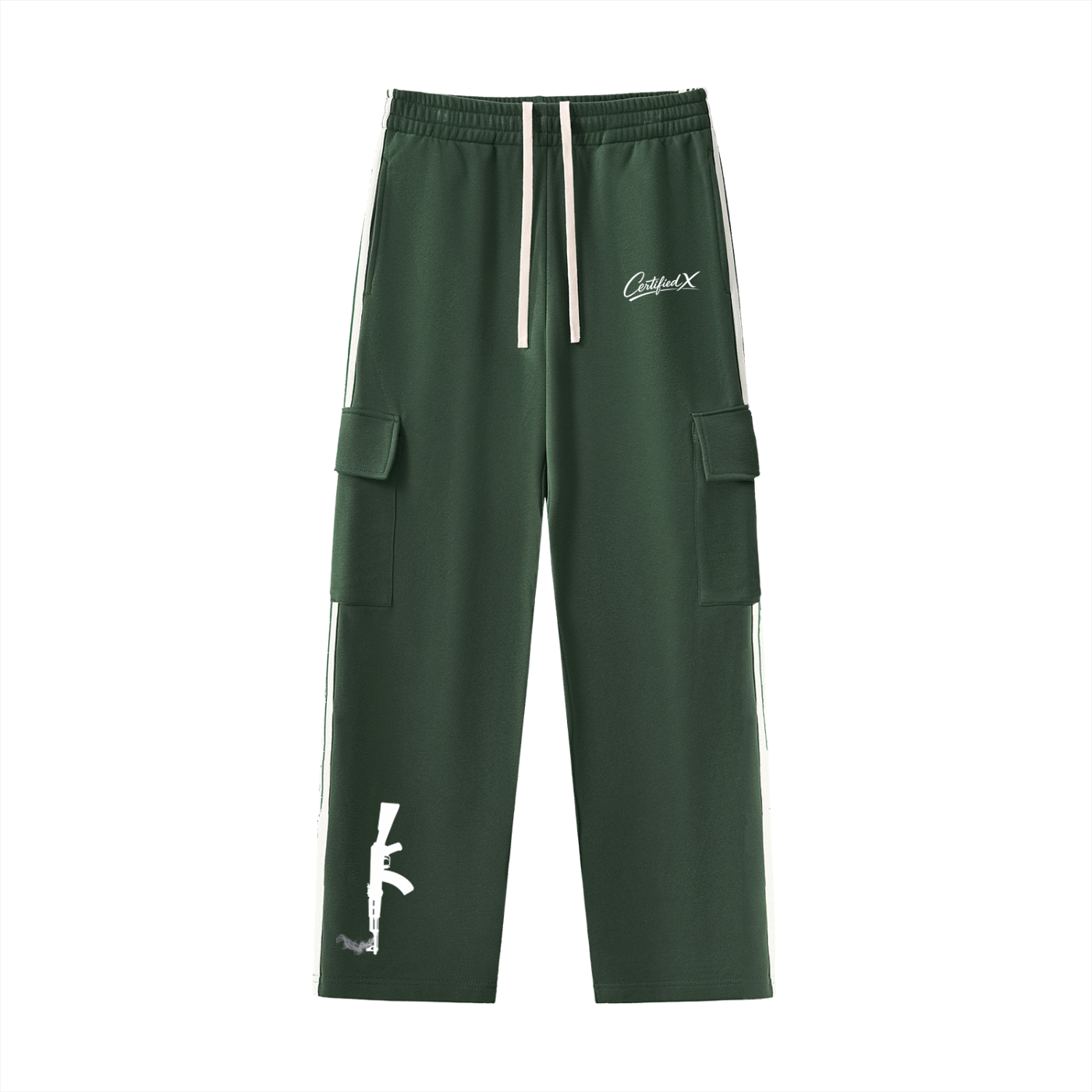 Side Stripe Straight-Leg Pants