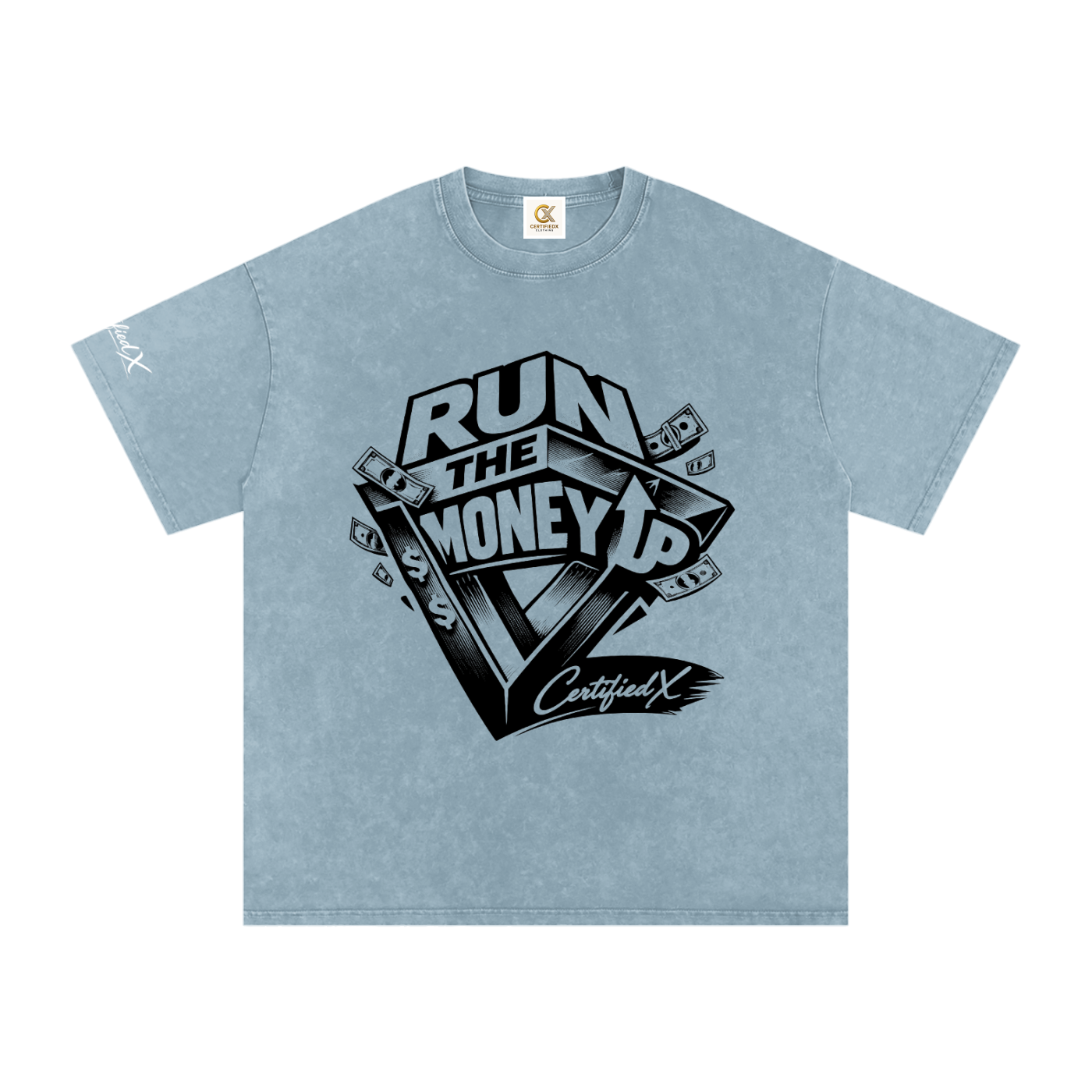 Snow Washed Oversized Cotton T-Shirt