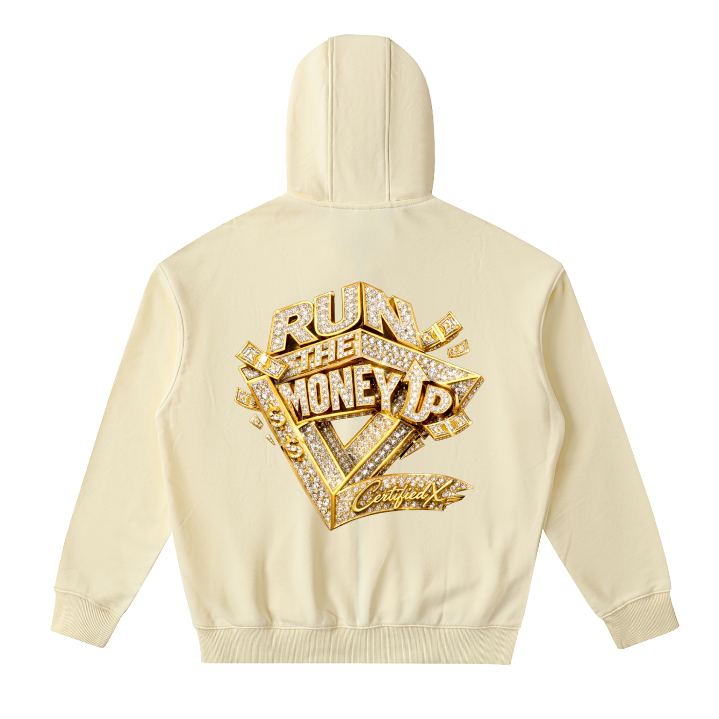 Drop-Shoulder Zip Up Hoodie