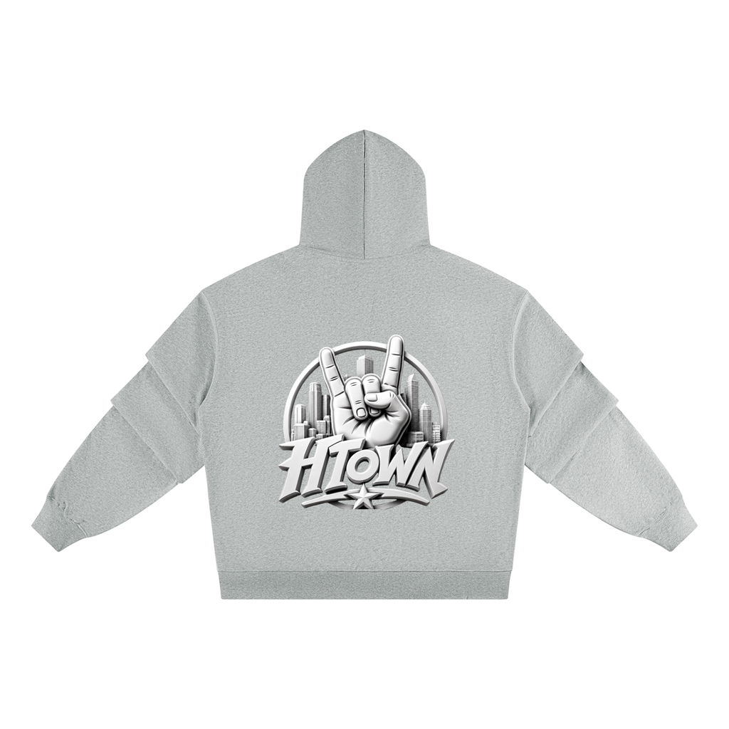 Unisex Heavyweight Ruched Sleeves Hoodie