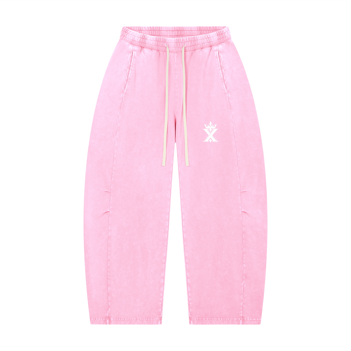 Unisex Mineral Wash Barrel Leg Pants