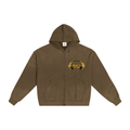 Hand-Frayed Sunfade Zip Hoodie