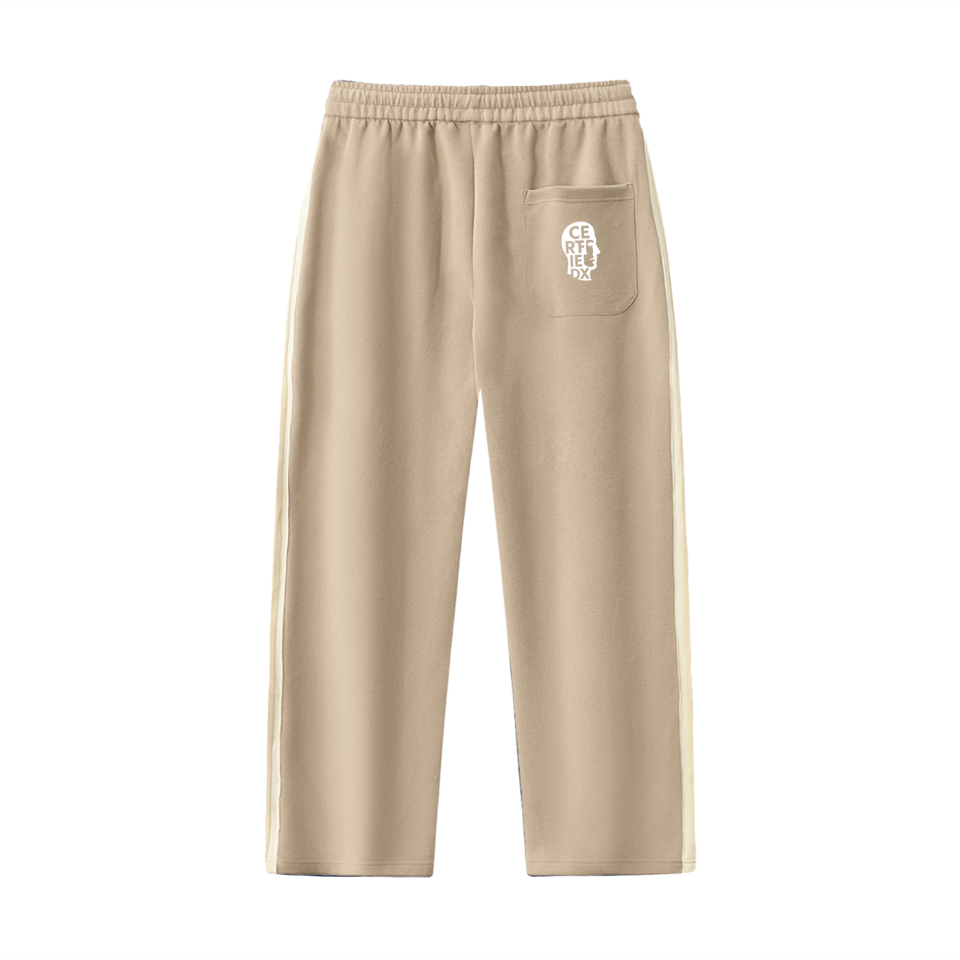Contrast Side-Stripe Straight-Leg  Pants