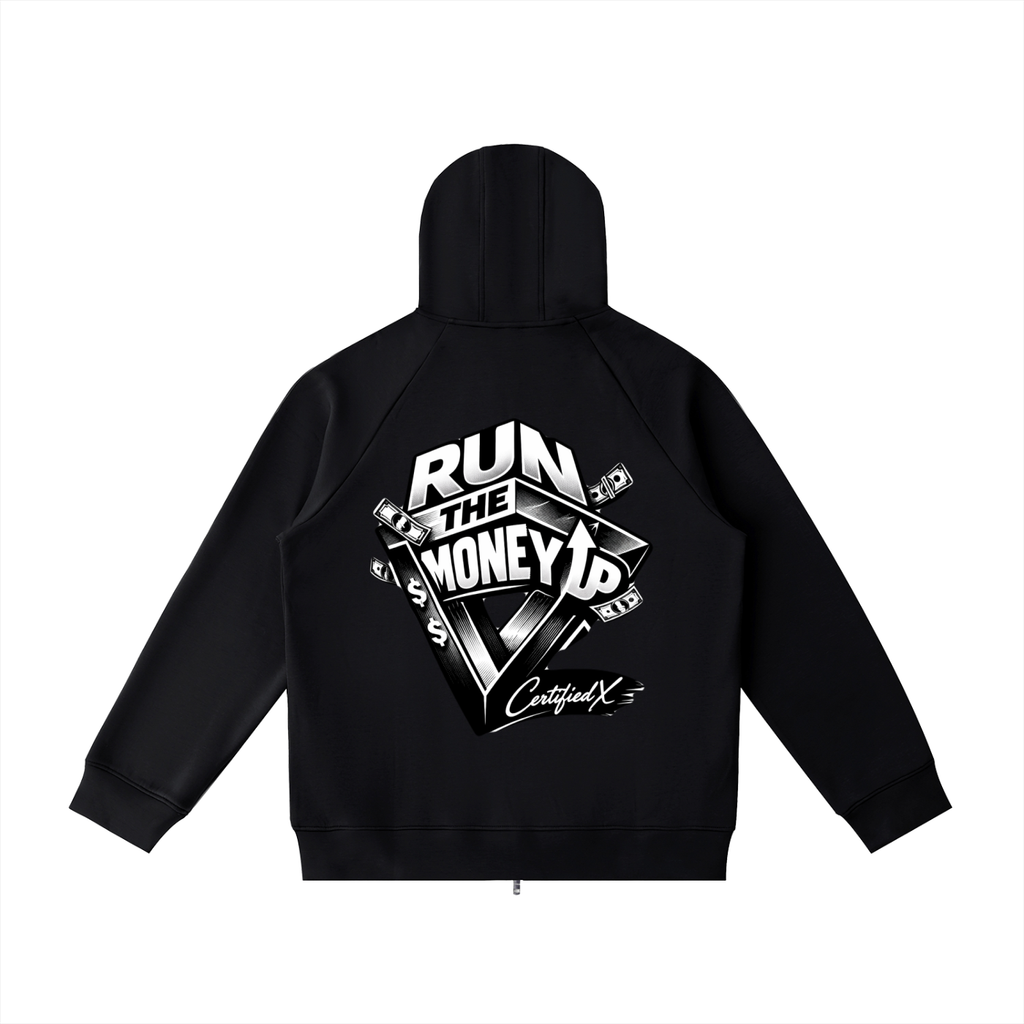 Heavyweight Raglan Sleeve Zip Hoodie
