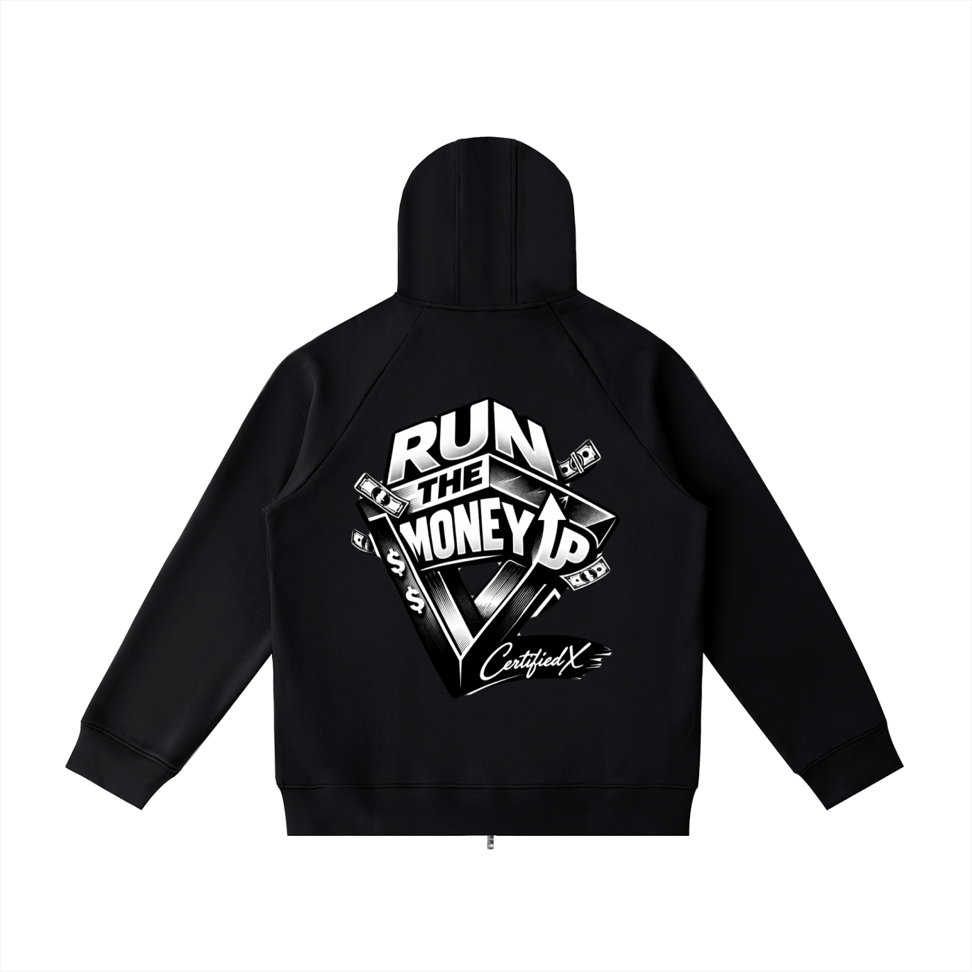 Heavyweight Raglan Sleeve Zip Hoodie
