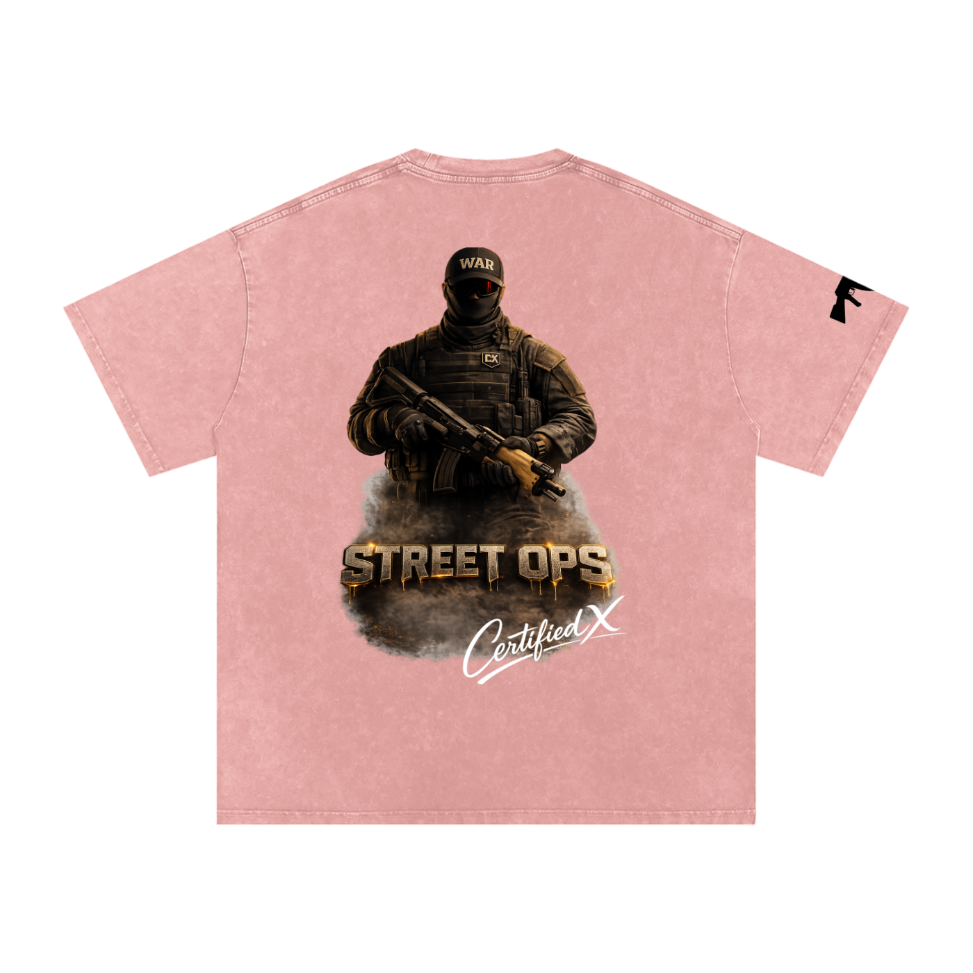Snow Washed Oversized Cotton T-Shirt
