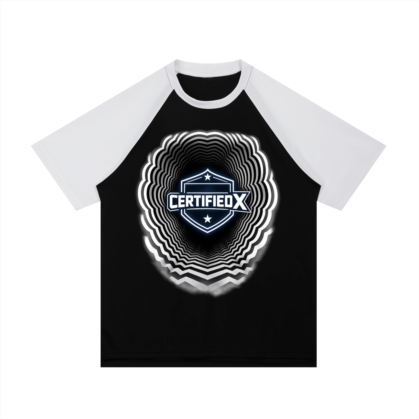 Contrast Raglan Sleeve Mesh T-Shirt