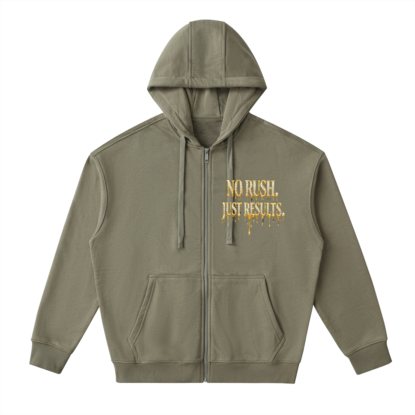 Drop-Shoulder Zip Up Hoodie