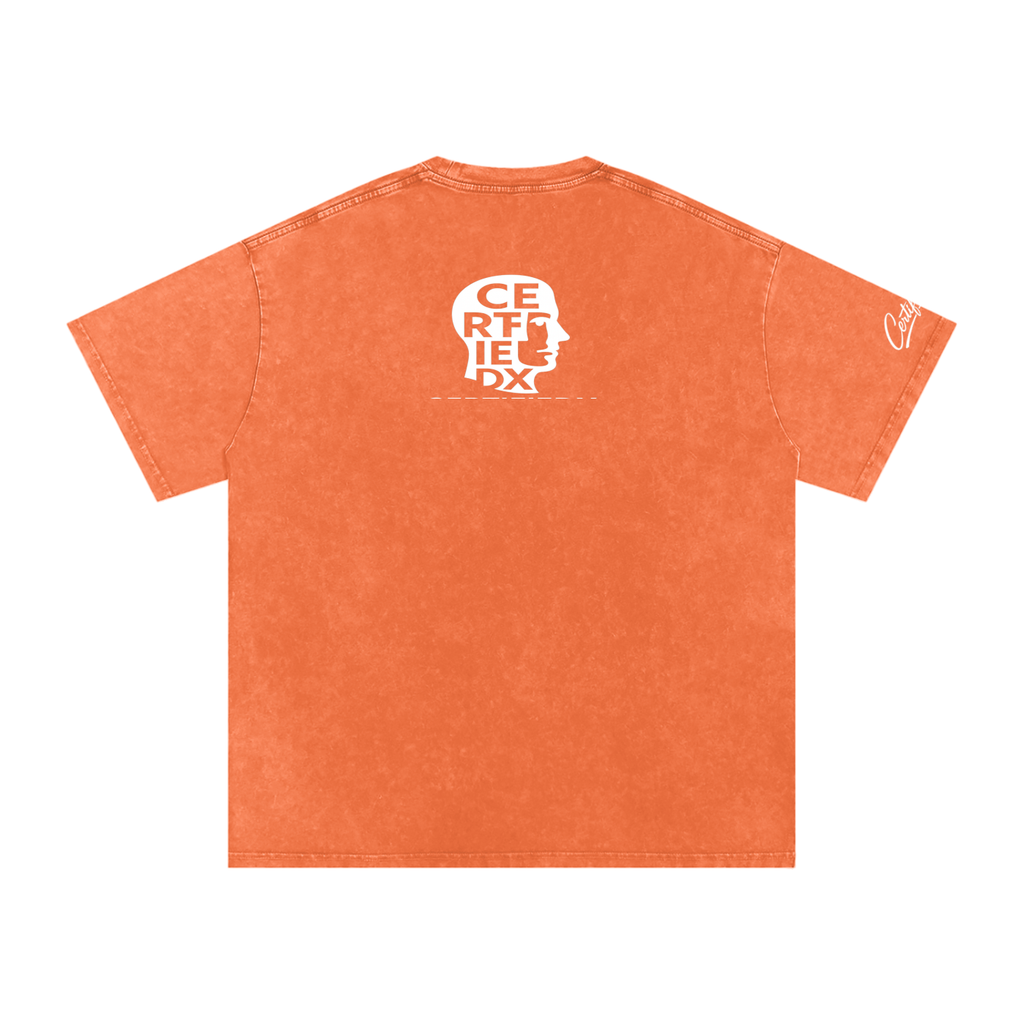 Snow Washed Oversized Cotton T-Shirt