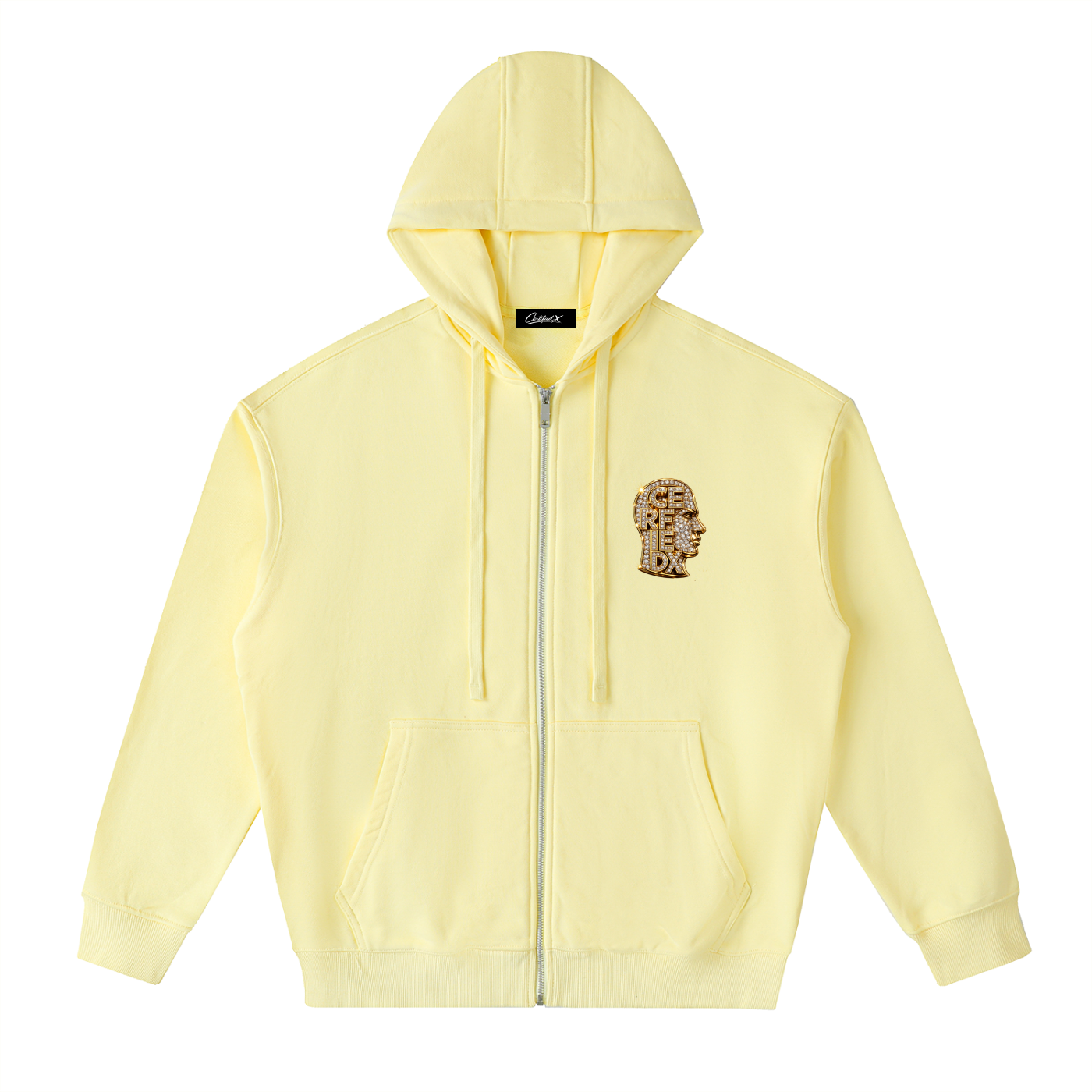 Drop-Shoulder Zip Up Hoodie