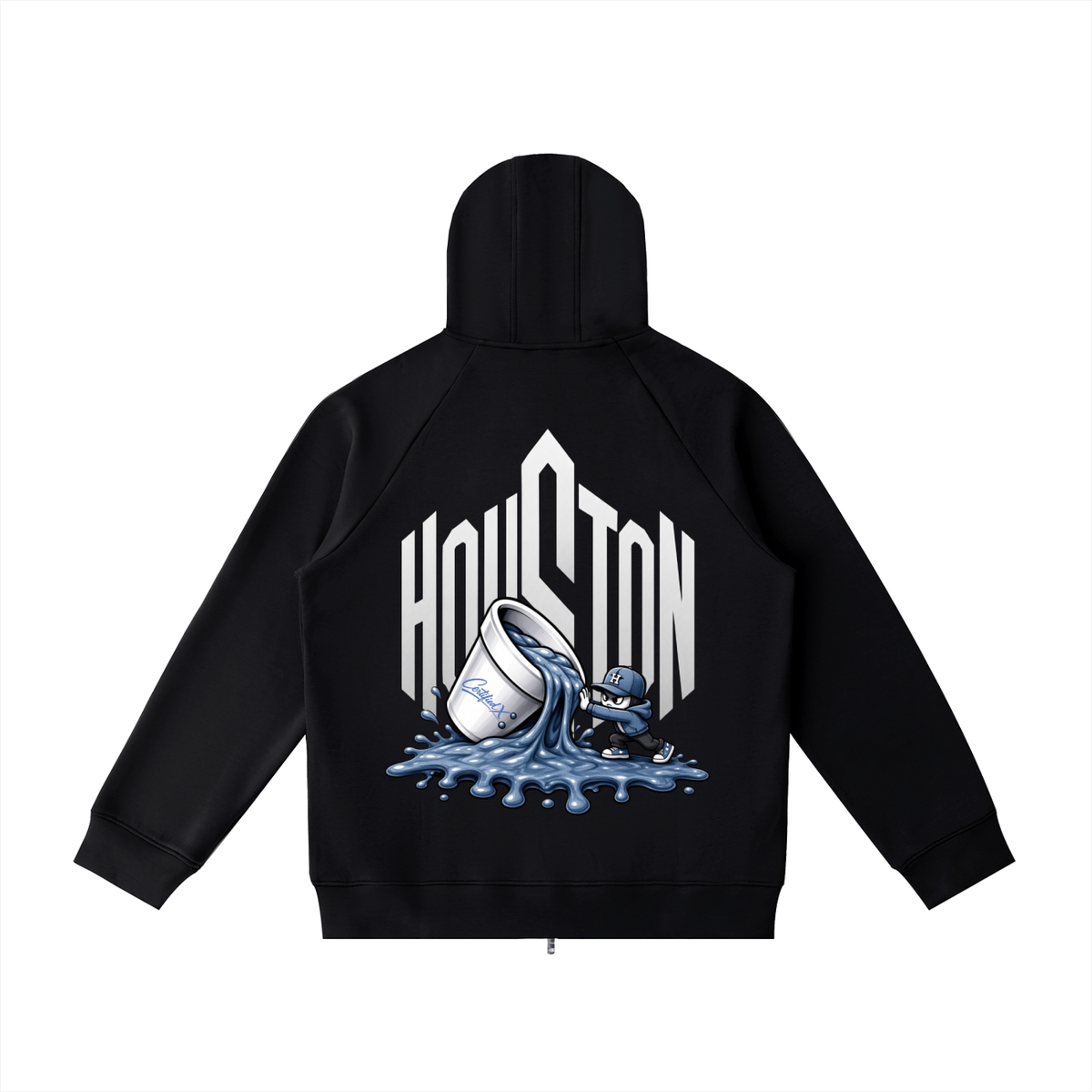 Heavyweight Raglan Sleeve Zip Hoodie