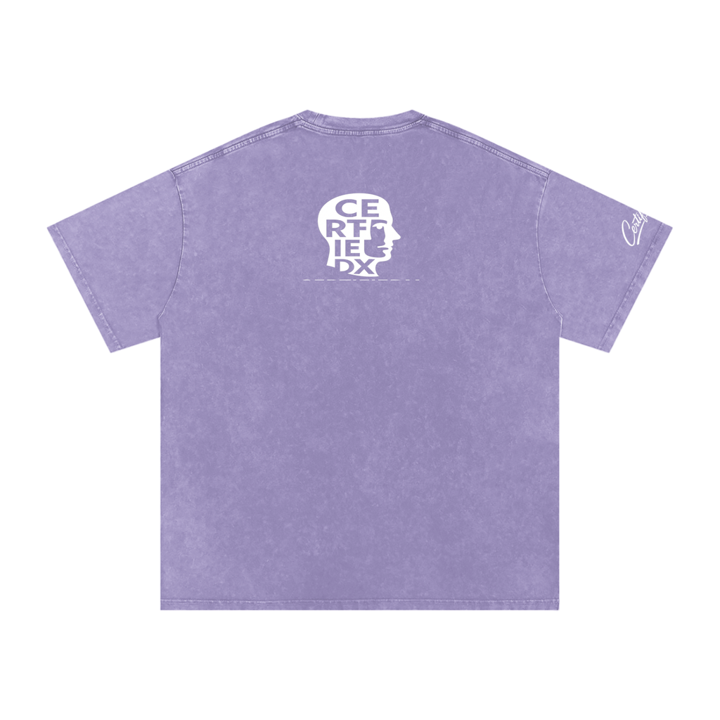 Snow Washed Oversized Cotton T-Shirt