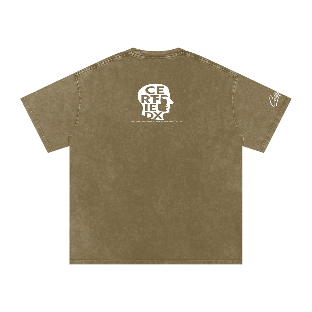 Snow Washed Oversized Cotton T-Shirt