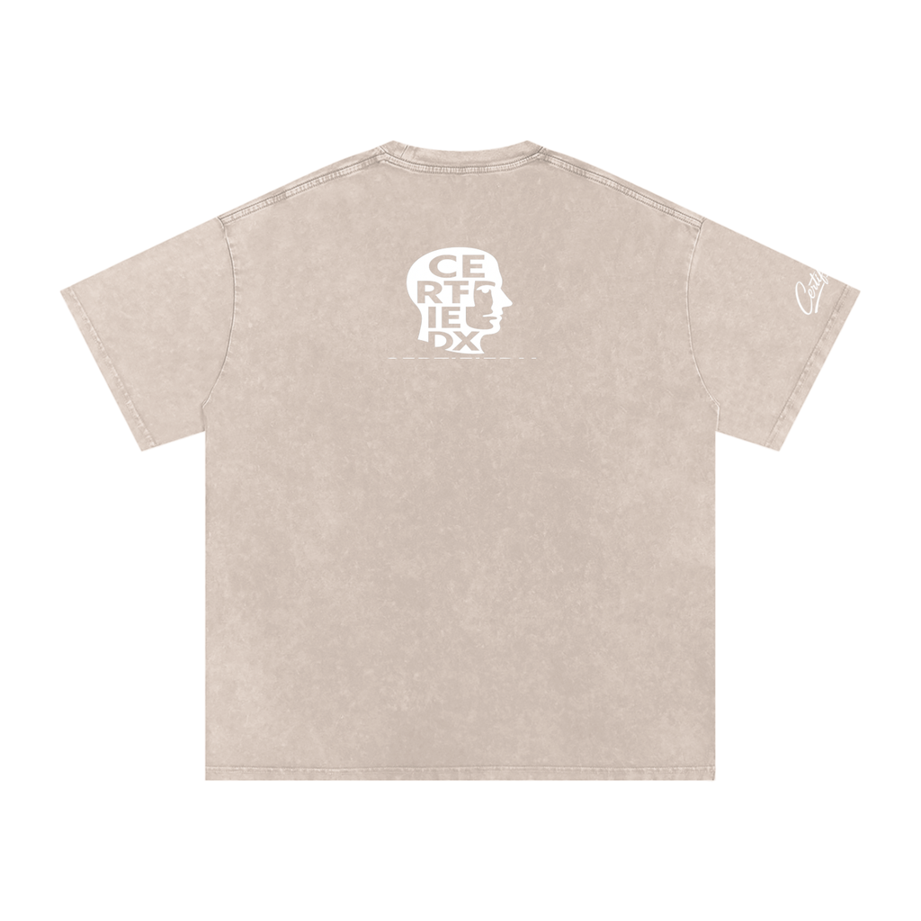 Snow Washed Oversized Cotton T-Shirt