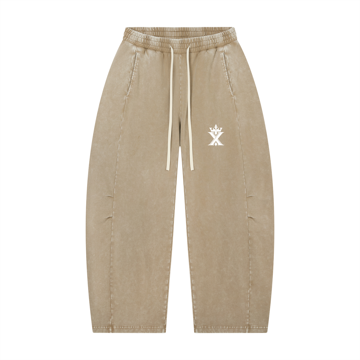 Unisex Mineral Wash Barrel Leg Pants